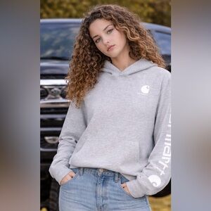 Carhartt Women's Light Gray and Lavender Hoodies